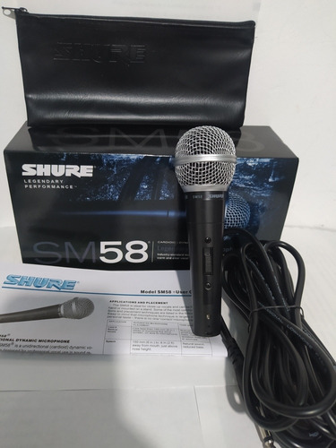 Microfono Shure Sm58, Microfono + Cable + Estuche 
