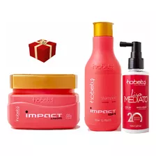  Kit Hobety Impact Shampoo E Masc 300g + Liso Imediato 110ml