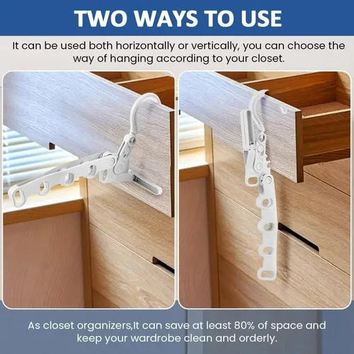 Percha Plegable Para Viaje X6 Unidades Aquaflex Blanco
