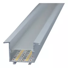 Kit Perfil Embutir Recuado 4m + Fita 240 Leds Dupla + Fonte Cor Da Luz Perfil Branco 4000k - Branco Neutro