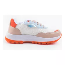 Tenis Casual Bkr Feminino Bege/celeste