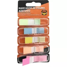 Bloco Marcador Pagina Adesivo Index Film 44x12mm 5cores 25fl