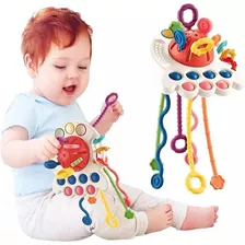 Brinquedo Sensorial De Bebê 4 Em 1 Com Cordão Montessori