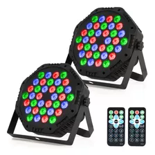 Reflector Led Rgb 2 Pack 36x1 Cañon Luces Auto Audio Rítmico