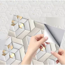 Papel De Parede Efeito Gesso 3d Luxo Geométrico 3m