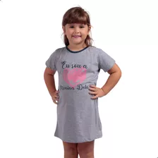 Camisola Infantil Feminino Manga Curta Estampado Coração