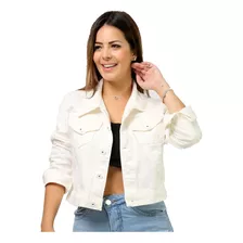 Jaqueta Jeans Feminina Preta Curta Casacos Inverno