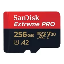 Cartão De Memória Microsd Sandisk Extreme Pro 256gb Classe10