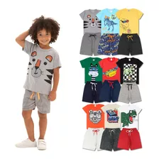 Kit 6 Conjuntos Roupa Infantil Menino Masculino Atacado