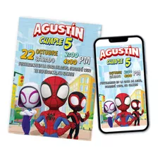 Kit Imprimible Spidey Y Sus Amigos Editable Con Candy Bar