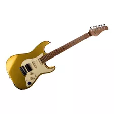 Guitarra Eléctrica Mooer Gtrs S801 Basswood 2022 Gold Brillante Con Diapasón De Arce