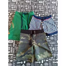 Tres Short De Baño / Bermuda Pileta Niño 6 Años