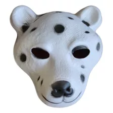 Máscara Leopardo Blanco Para Disfraz Animales 