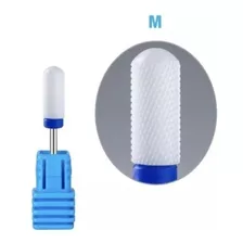 Fresa De Cerámica Cilindrica Azul Con Punta De Seguridad. 