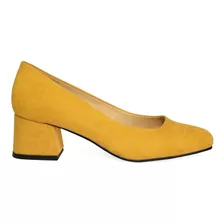 Zapatilla De Punta Cuadrada Olga Ocre, Juana Mará