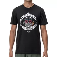 Camiseta Oakley Dia De Los Muertos Skull Graphic Sm24 Black