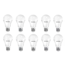 Kit 10 Lâmpadas Led Bulbo 7w 4000k Branco Neutro - Philbra