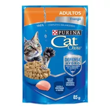 Caixa Com 15 Sachê Cat Chow Adulto Frango 15 X 85g