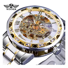 Reloj Mecánico Con Strass Para Hombre