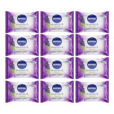 Kit Com 12 Sabonetes Nivea Lavanda E Óleos 85g