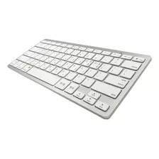 Mini Teclado Coreano Plateado Portátil 78 Teclas Inalámbrico