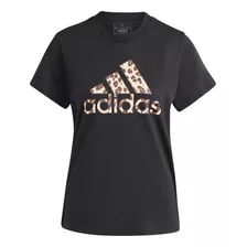 Playera adidas Animal Print Graphic Negro Para Mujer