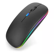 Mouse Inalambrico Recargable 2.4g Portatil Bluetooth Luz Led