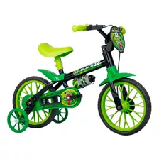 Bicicleta Infantil Aro 12 Nathor Cairu Black 12 Com Rodinhas