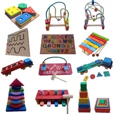 Brinquedo Educativo Pedagógico Em Madeira - Escolha O Seu: