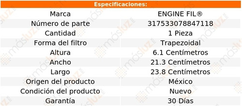 1- Filtro De Aire Volvo S80 8 Cil 4.4l 2007/2010 Engine Fil Foto 2