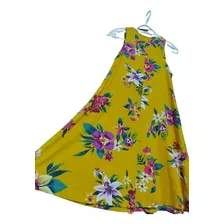 Vestido Amarillo De Flores Mujer Old Navy