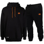 Conjunto De Frio Moletom Com Capuz Canguru Flanelado Preto
