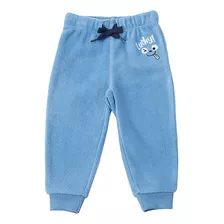 Pantalón De Buzo Bebe Polar Color Azul Corona