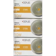 3 Lâmpada Led Cob Ar111 10w Branco Quente 3000k Opus