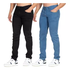 Kit C/2 Calça Jeans Masculina Skynni Elastano Promoção