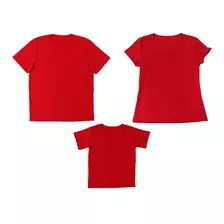 Kit 3 Camisetas Tal Pai, Mãe E Filho Básica Lisa