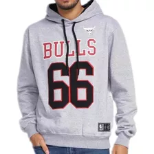 Moletom Nba Fechado Chicago Bulls Cinza Original Com Nf-e