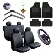 Kit Capa Couro Banco Carro Tapete Volante Ford + Brindes