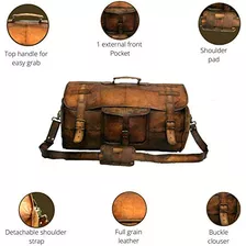 Urban Dezire Leather Duffel Travel Gym Bolso De Cuero De Fin