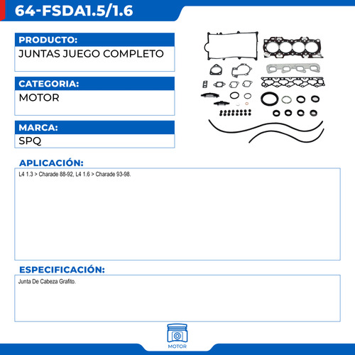 Empaques Juntas Daihatsu Charade 1988-1996 L4 1.6 Foto 2