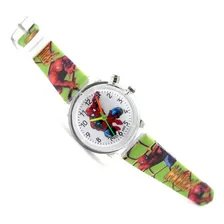 Reloj Spiderman Hombre Araña Para Niño Infantil Con Luz