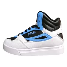 Tenis Fila Kids Bota Everge Color Blanco/ Negro/azul 777-117