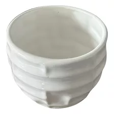 Maceta Con Forma Minimalista De Cerámica 10 Cm.escoge Modelo Color Blanco Barril