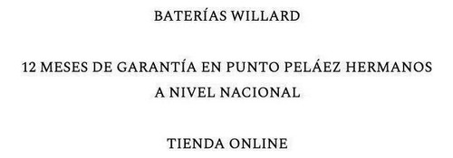 Bateria Willard Extrema 34d-950 Mazda 929 N.raza / Lx / Glx Foto 5