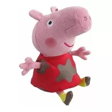 Pelúcia Ty Beanie Babies Peppa Pig Vestido Vermelho C/ Lama