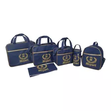 Kit Bolsa Maternidade Bebê Personalizada Com Mochila 6 Pç