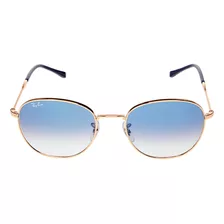 Óculos De Sol Phantos Ouro Rosado Lente Azul Ray-ban