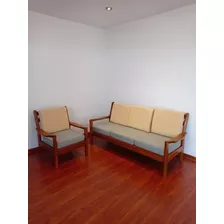 Remato Sofa De Madera De 3 Cuerpos + Sillón