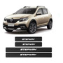 Sticker Cubre Estribos Fibra De Carbon Para Renault Logan