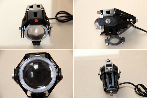 Par Faros Ojo Angel Led Foco Moto Exploradora Demonio Aux Foto 9